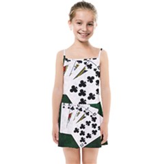 Poker Hands   Royal Flush Clubs Kids Summer Sun Dress by FunnyCow