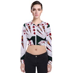 Poker Hands   Royal Flush Diamonds Bomber Jacket by FunnyCow