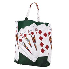 Poker Hands   Royal Flush Diamonds Giant Grocery Tote by FunnyCow