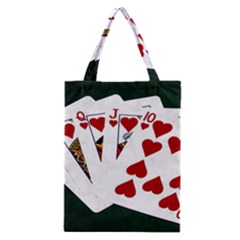 Poker Hands   Royal Flush Hearts Classic Tote Bag by FunnyCow