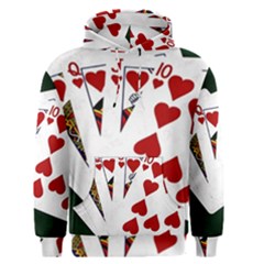 Poker Hands   Royal Flush Hearts Men s Pullover Hoodie by FunnyCow