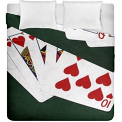 Poker Hands   Royal Flush Hearts Duvet Cover Double Side (king Size) by FunnyCow
