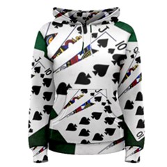 Poker Hands   Royal Flush Spades Women s Pullover Hoodie by FunnyCow