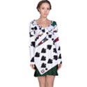 Poker Hands   Royal Flush Spades Long Sleeve Nightdress View1