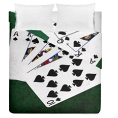 Poker Hands   Royal Flush Spades Duvet Cover Double Side (queen Size) by FunnyCow