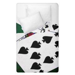 Poker Hands   Royal Flush Spades Duvet Cover Double Side (single Size) by FunnyCow