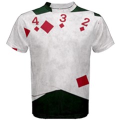 Poker Hands   Straight Flush Diamonds Men s Cotton Tee by FunnyCow