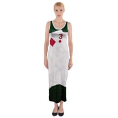 Poker Hands   Straight Flush Diamonds Fitted Maxi Dress by FunnyCow