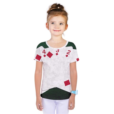 Poker Hands   Straight Flush Diamonds Kids  One Piece Tee by FunnyCow