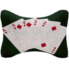 Poker Hands   Straight Flush Diamonds Seat Head Rest Cushion by FunnyCow