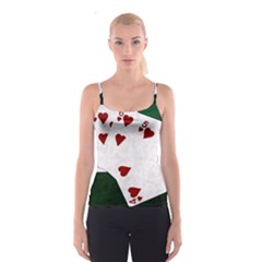 Poker Hands Straight Flush Hearts Spaghetti Strap Top by FunnyCow