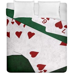 Poker Hands Straight Flush Hearts Duvet Cover Double Side (california King Size) by FunnyCow