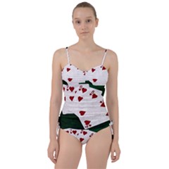 Poker Hands Straight Flush Hearts Sweetheart Tankini Set by FunnyCow