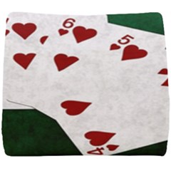 Poker Hands Straight Flush Hearts Seat Cushion by FunnyCow