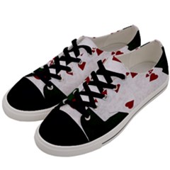 Poker Hands Straight Flush Hearts Men s Low Top Canvas Sneakers by FunnyCow
