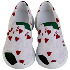 Poker Hands Straight Flush Hearts Kid s Lightweight Slip Ons by FunnyCow