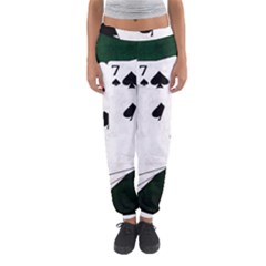 Poker Hands Straight Flush Spades Women s Jogger Sweatpants by FunnyCow