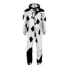 Poker Hands Straight Flush Spades Hooded Jumpsuit (kids) by FunnyCow