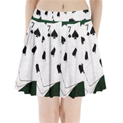 Poker Hands Straight Flush Spades Pleated Mini Skirt by FunnyCow