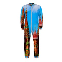 Moscow Kremlin And St  Basil Cathedral Onepiece Jumpsuit (kids)