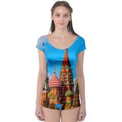 Moscow Kremlin And St  Basil Cathedral Boyleg Leotard  by FunnyCow