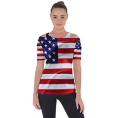 American Usa Flag Short Sleeve Top by FunnyCow