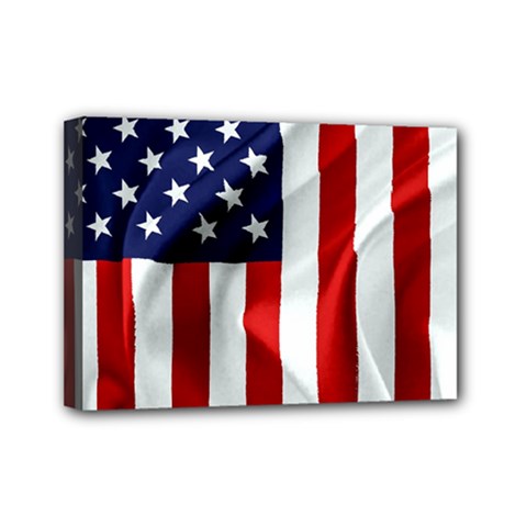 American Usa Flag Vertical Mini Canvas 7  X 5  by FunnyCow