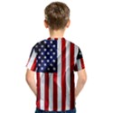 American Usa Flag Vertical Kids  Sport Mesh Tee View2