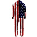American Usa Flag Vertical Hooded Jumpsuit (Men)  View2