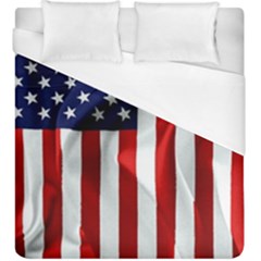 American Usa Flag Vertical Duvet Cover (king Size) by FunnyCow