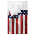 American Usa Flag Vertical Duvet Cover Double Side (Single Size) View1