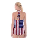 American Usa Flag Vertical Boyleg Halter Swimsuit  View2