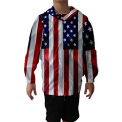 American Usa Flag Vertical Hooded Windbreaker (kids)