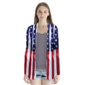 American Usa Flag Vertical Drape Collar Cardigan View1