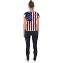 American Usa Flag Vertical Short Sleeve Sports Top  View2