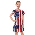 American Usa Flag Vertical Kids  Drop Waist Dress View1