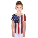 American Usa Flag Vertical Kids  One Piece Tee View1