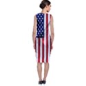 American Usa Flag Vertical Sleeveless Velvet Midi Dress View2
