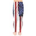 American Usa Flag Vertical Kids  Legging View2
