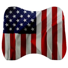 American Usa Flag Vertical Velour Head Support Cushion