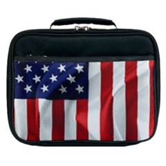 American Usa Flag Vertical Lunch Bag by FunnyCow
