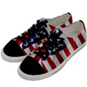 American Usa Flag Vertical Men s Low Top Canvas Sneakers View2