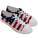 American Usa Flag Vertical Women s Low Top Canvas Sneakers View3