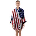 American Usa Flag Vertical Long Sleeve Kimono Robe View1