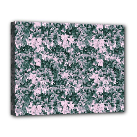 Floral Collage Pattern Canvas 14  X 11  by dflcprints