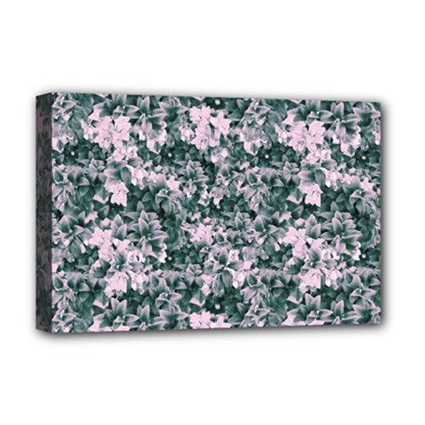 Floral Collage Pattern Deluxe Canvas 18  X 12   by dflcprints