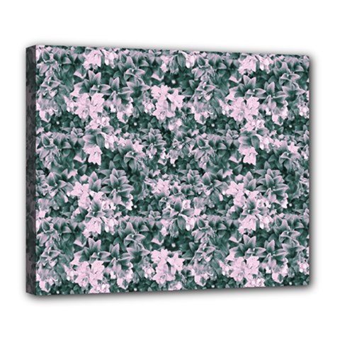 Floral Collage Pattern Deluxe Canvas 24  X 20   by dflcprints