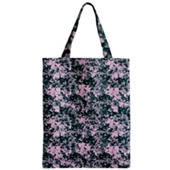 Floral Collage Pattern Zipper Classic Tote Bag