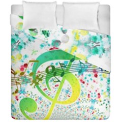 Points Circle Music Pattern Duvet Cover Double Side (california King Size) by Nexatart