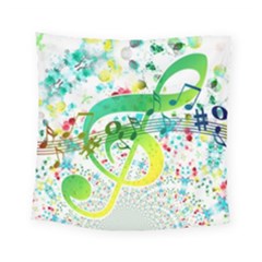 Points Circle Music Pattern Square Tapestry (small) by Nexatart